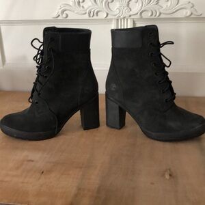 Black Timberland work boots. New in box never worn